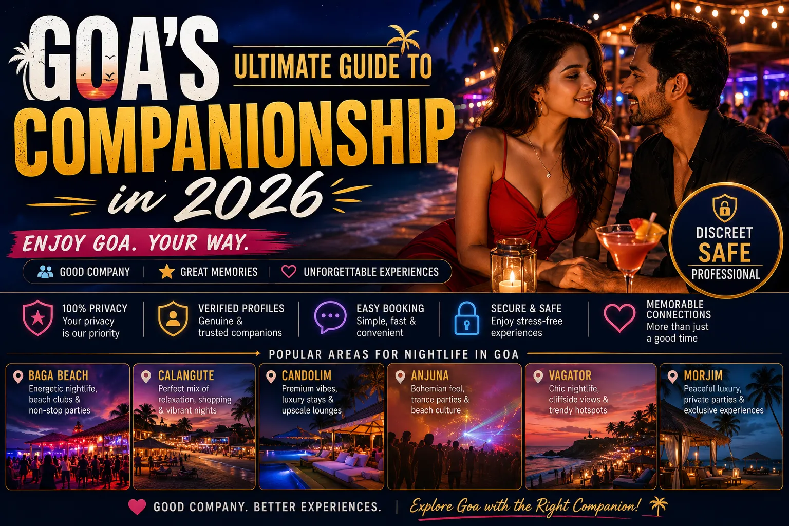Nightlife & Escorts in Goa – Instant Companions for Tourists