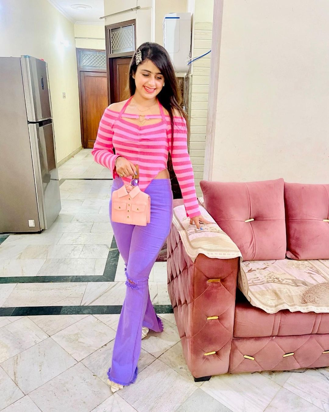 Riya on boat take a shot in Dubai